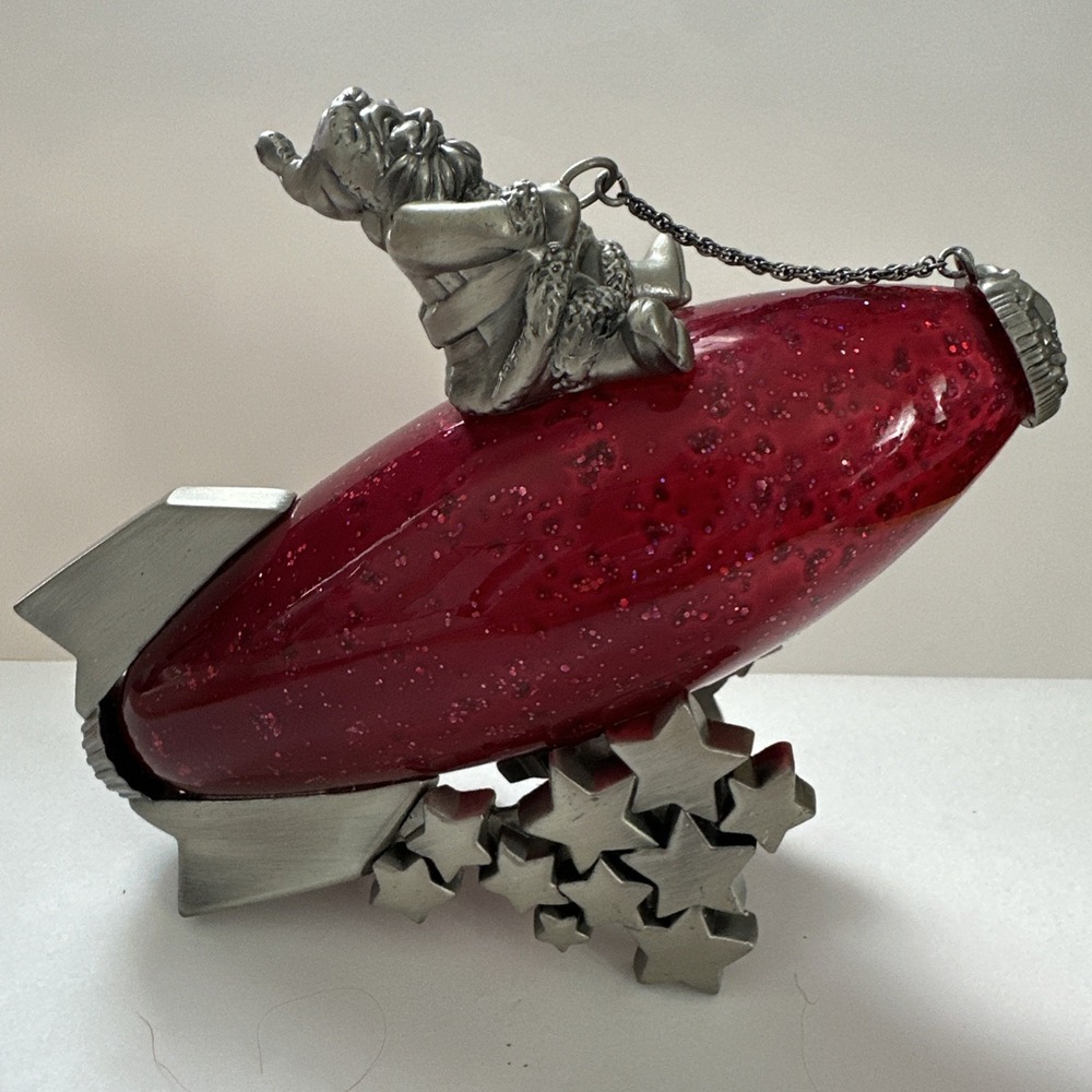 VTG Lenox Santa's Launch Pewter Holloware KirkStieff Christmas Figurine Ornament